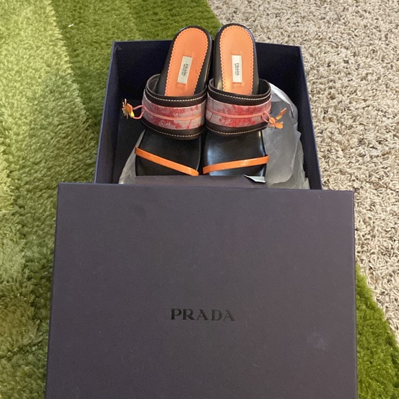 NIB Prada Wedge Heel Sandals - Picture 6 of 8
